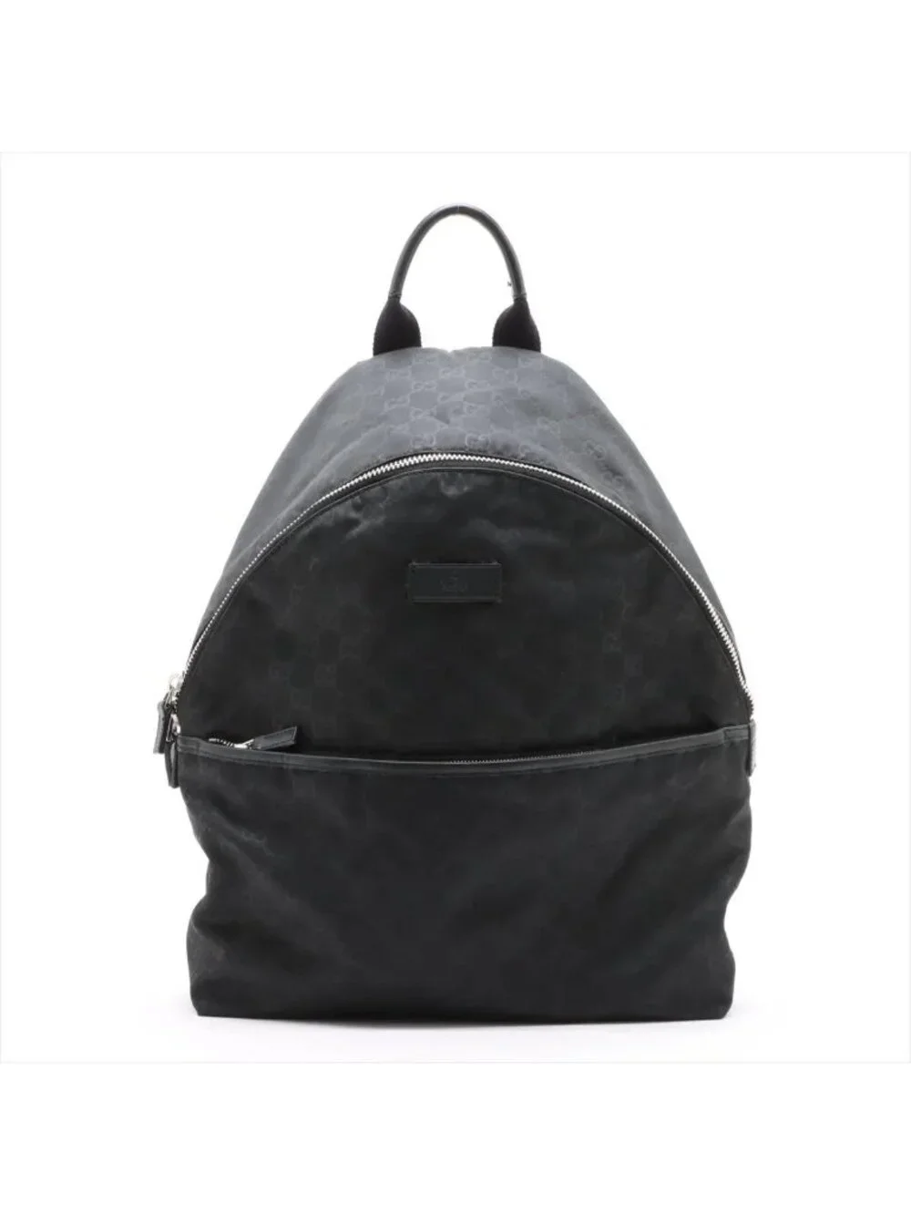 Gucci GG Nylon Leather Backpack Black